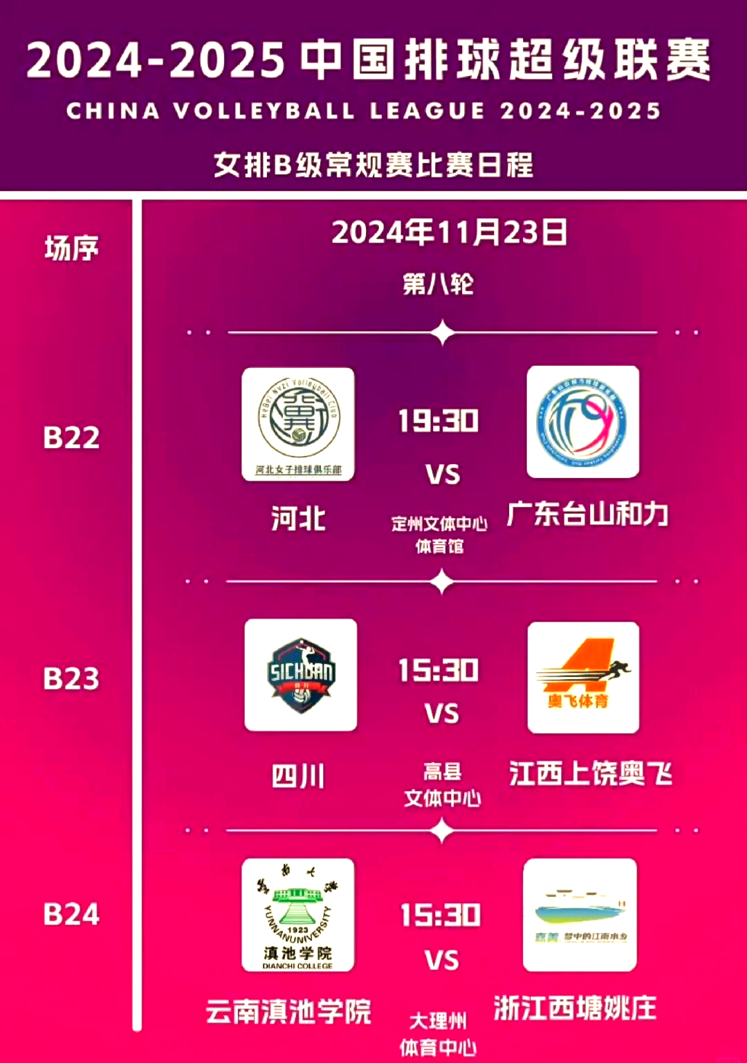 中超赛程表_(中超赛程表2023)  第1张