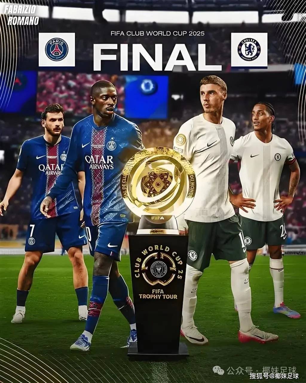 关于世俱杯决赛切尔西将对阵巴黎7月14日03:00开打的信息 第1张 关于世俱杯决赛切尔西将对阵巴黎7月14日03:00开打的信息 第1张