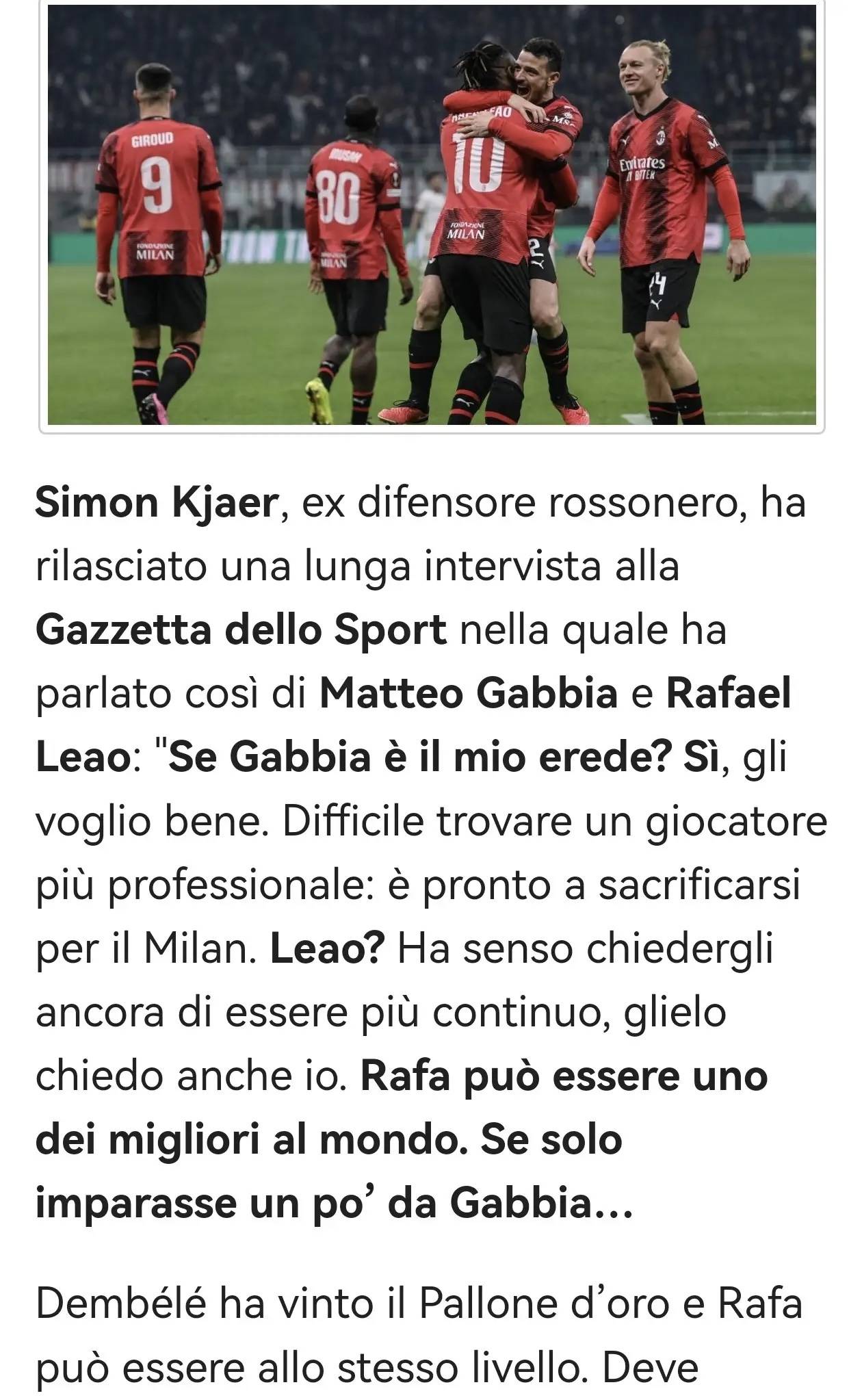 关于米兰无意出售莱奥红黑军团认为他是不可或缺的支柱的信息 第2张 关于米兰无意出售莱奥红黑军团认为他是不可或缺的支柱的信息 第2张